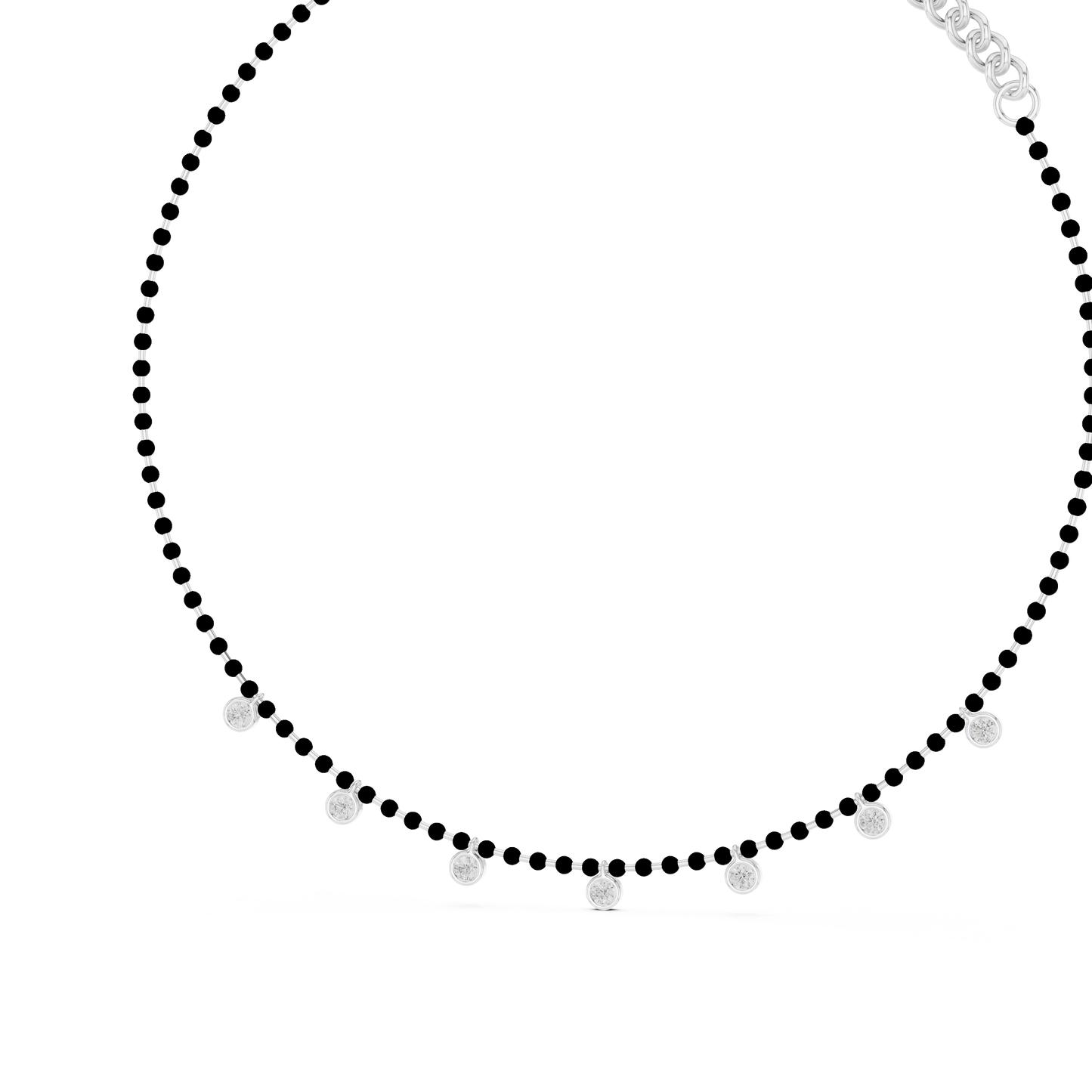 Dangling Diamond Bezel Necklace – Rose Gold