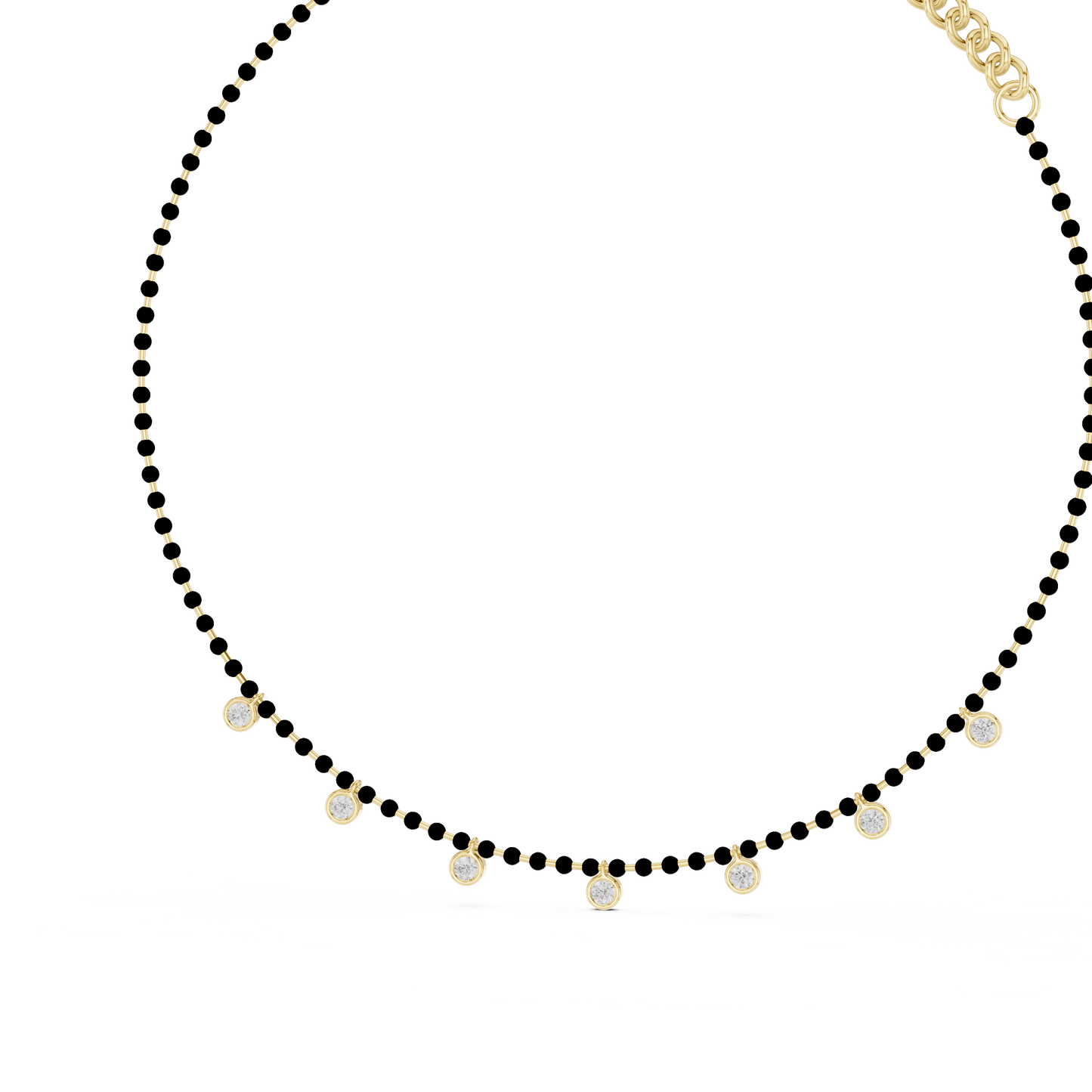 Dangling Diamond Bezel Necklace – Rose Gold