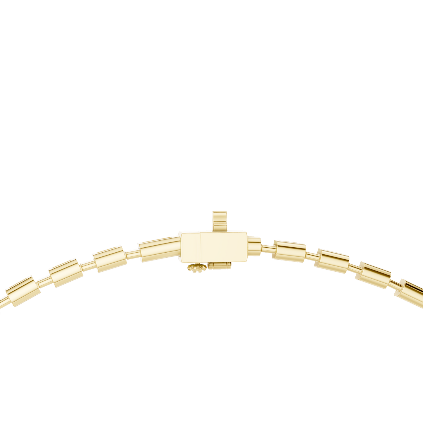 Princess-Cut Diamond Tennis Necklace – Yellow Gold