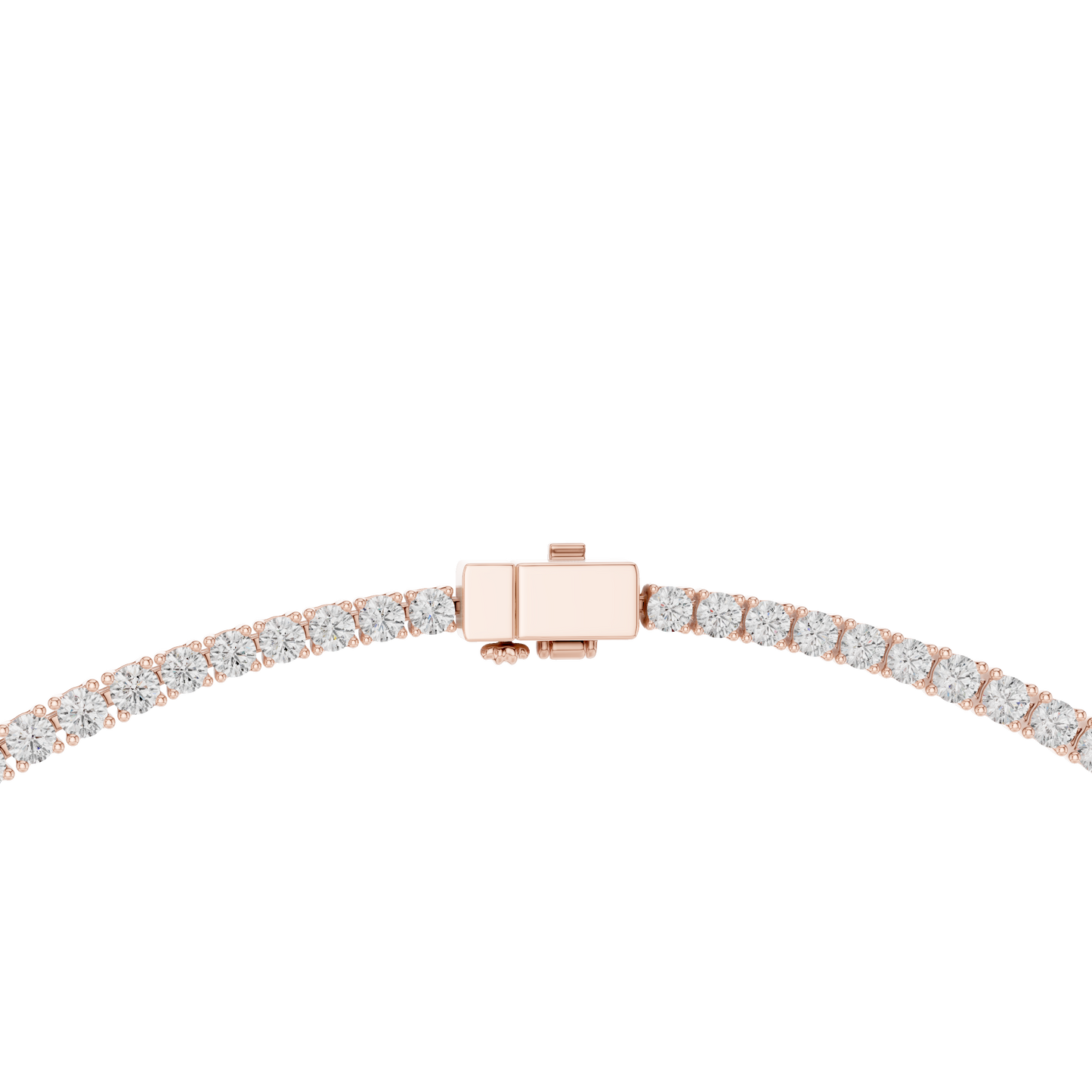 Classic Graduated Diamond Tennis Necklace – Rose Gold