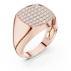 Men’s Diamond Pave Square Signet Ring | Bold & Refined