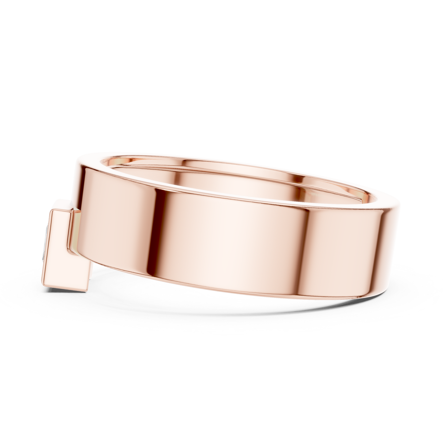 Men’s Bezel-Set Princess Cut Solitaire Ring | Modern Elegance