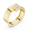 Men’s Bezel-Set Princess Cut Solitaire Ring | Modern Elegance
