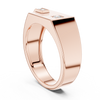Men’s Rose Gold Diamond Channel Ring | Angular Modern Design