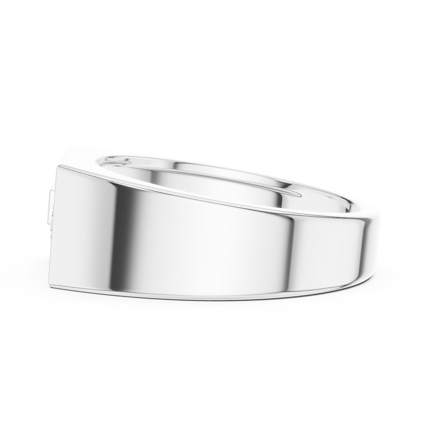 Men’s Rose Gold Diamond Channel Ring | Angular Modern Design