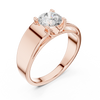 Men’s Solitaire Diamond Ring in Rose Gold | Classic with Bold Setting