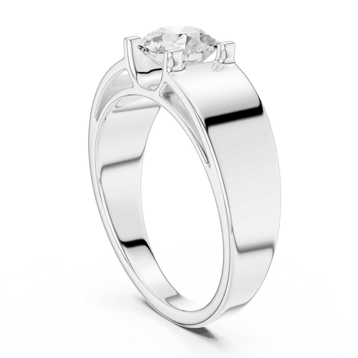 Men’s Solitaire Diamond Ring in Rose Gold | Classic with Bold Setting