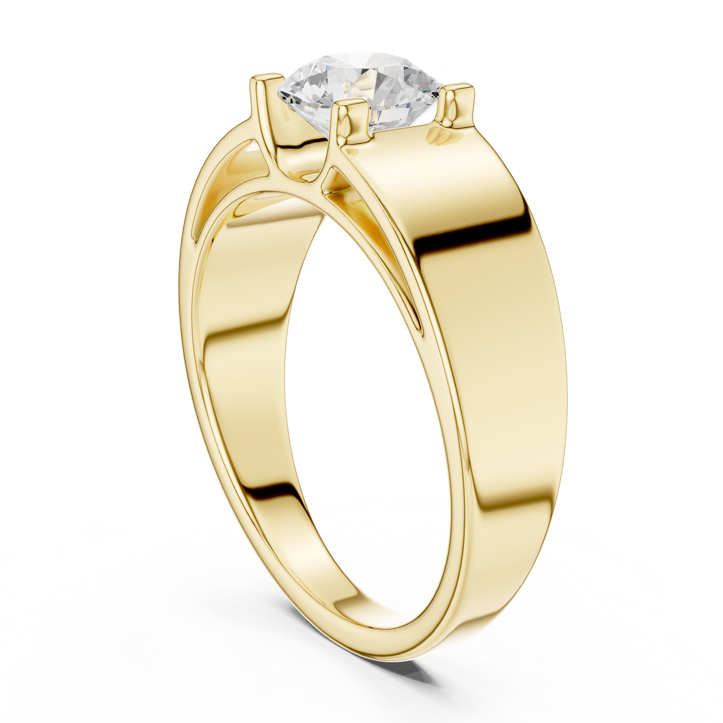 Men’s Solitaire Diamond Ring in Rose Gold | Classic with Bold Setting