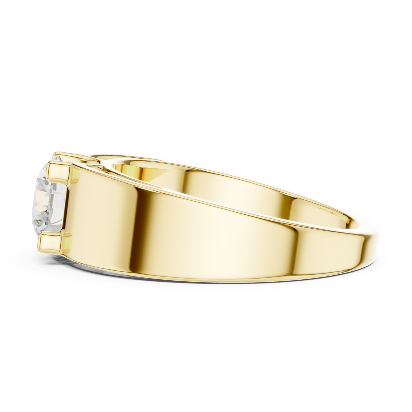Men’s Solitaire Diamond Ring in Rose Gold | Classic with Bold Setting