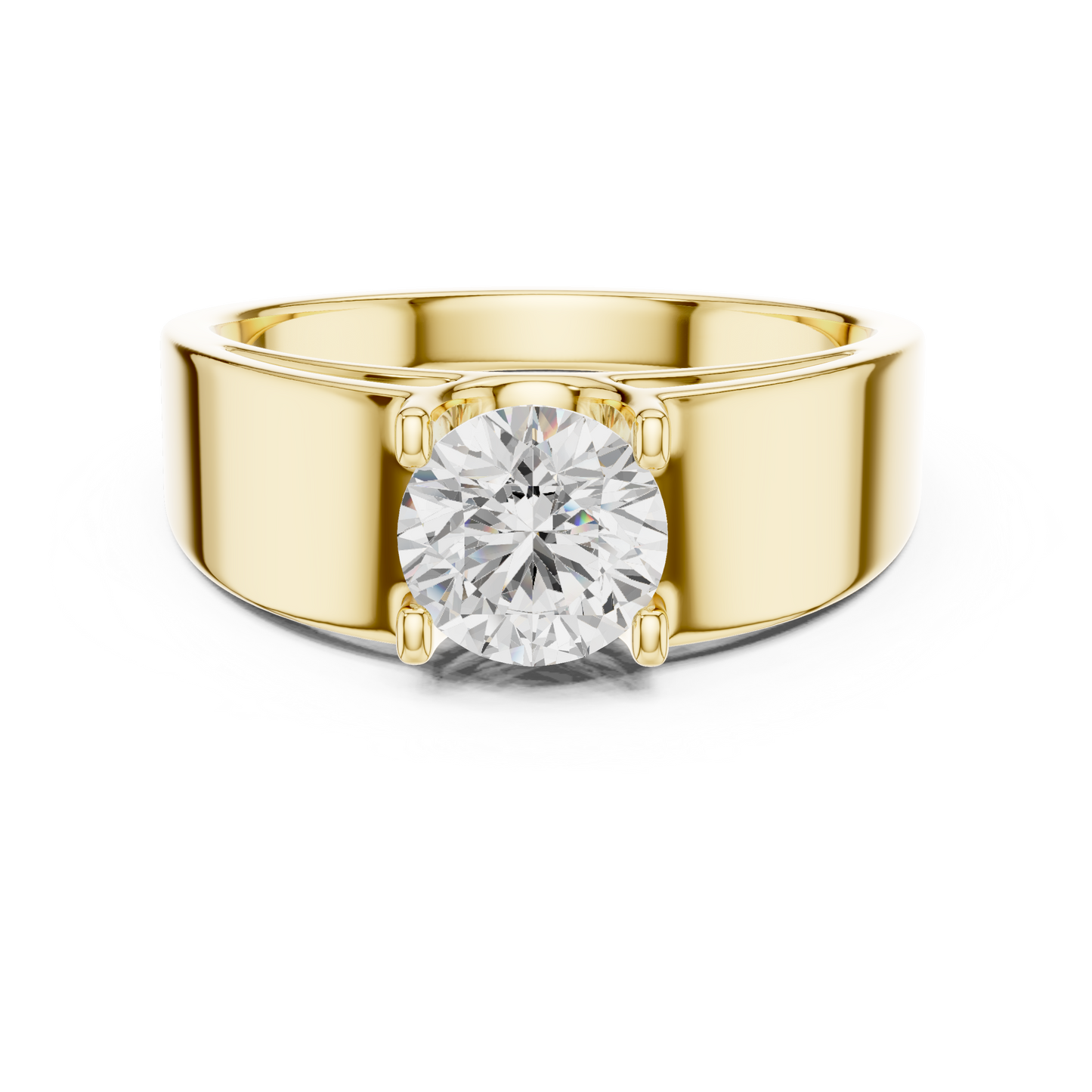 Men’s Solitaire Diamond Ring in Rose Gold | Classic with Bold Setting
