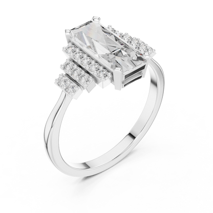 Art Deco Baguette Diamond Ring – Rose Gold