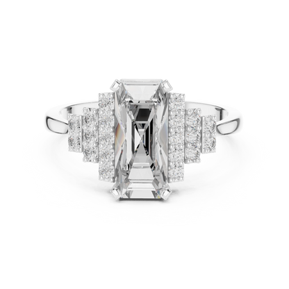 Art Deco Baguette Diamond Ring – Rose Gold