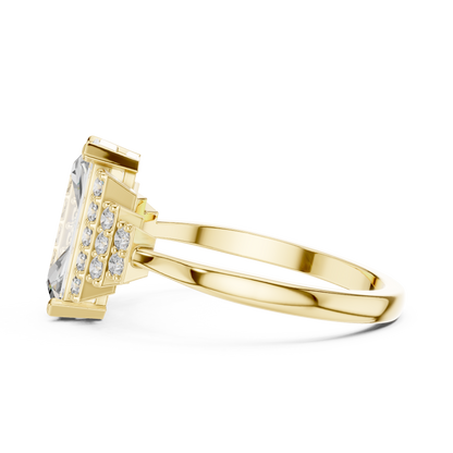 Art Deco Baguette Diamond Ring – Rose Gold