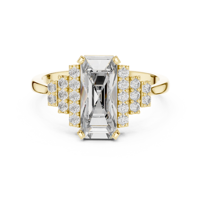 Art Deco Baguette Diamond Ring – Rose Gold