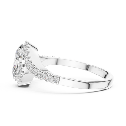 Oval Solitaire Diamond Ring in Rose Gold | Available in Yellow Gold, Platinum & 925 Silver