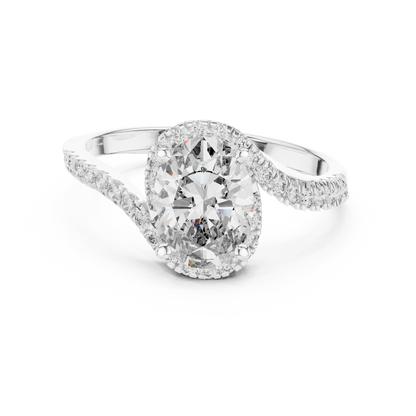 Oval Solitaire Diamond Ring in Rose Gold | Available in Yellow Gold, Platinum & 925 Silver