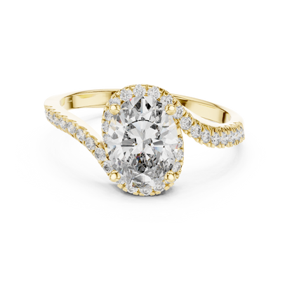 Oval Solitaire Diamond Ring in Rose Gold | Available in Yellow Gold, Platinum & 925 Silver