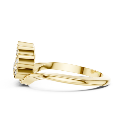 Floral Diamond Cluster Ring in Rose Gold | Available in Yellow Gold, Platinum & 925 Silver