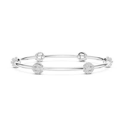 Designer Diamond Bangle Bracelet in Rose Gold | Also in Yellow Gold, Platinum & 925 Silver