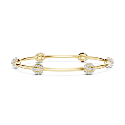 Designer Diamond Bangle Bracelet in Rose Gold | Also in Yellow Gold, Platinum & 925 Silver