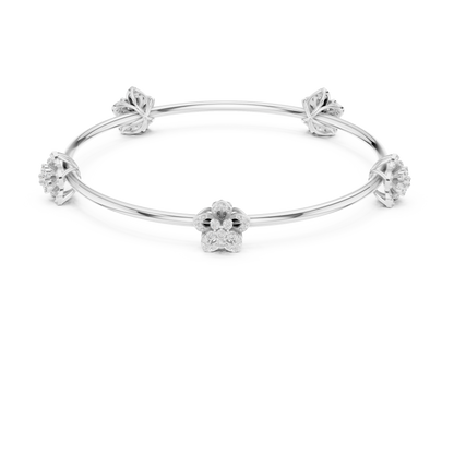 Blossom Knot Diamond Bangle for Women – Gold, Platinum & Silver Options