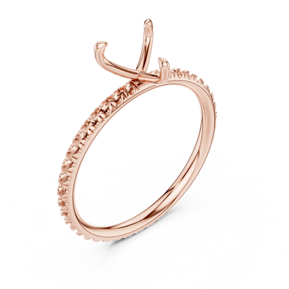 Heart-Shaped Solitaire Diamond Ring – Rose Gold