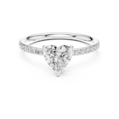 Heart-Shaped Solitaire Diamond Ring – Rose Gold