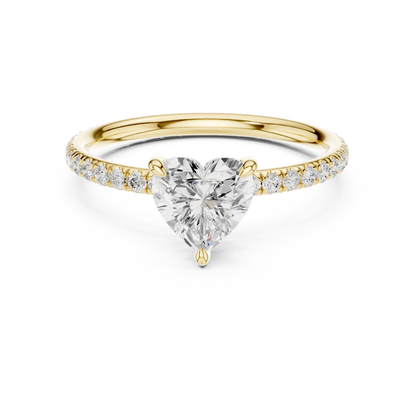 Heart-Shaped Solitaire Diamond Ring – Rose Gold
