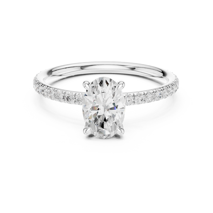 Oval-Cut Solitaire Diamond Ring – Rose Gold