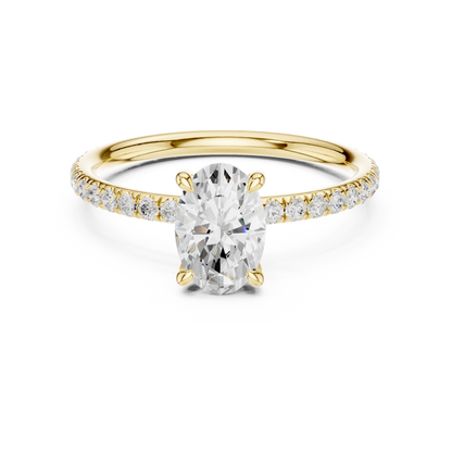 Oval-Cut Solitaire Diamond Ring – Rose Gold