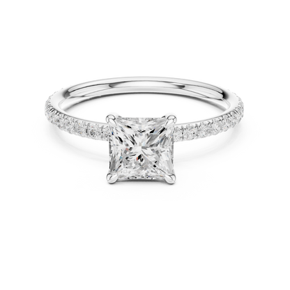 Princess-Cut Solitaire Diamond Ring – Rose Gold