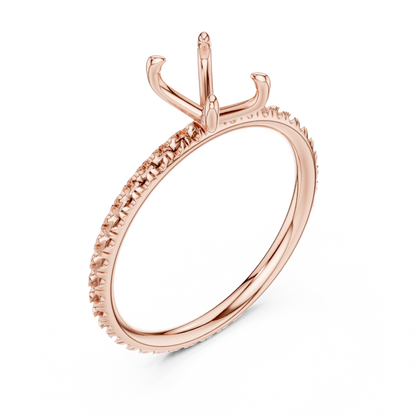 Radiant-Cut Solitaire Diamond Ring – Rose Gold