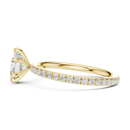 Round-Cut Solitaire Diamond Ring – Rose Gold