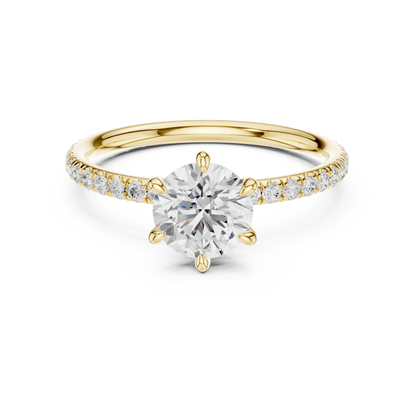 Round-Cut Solitaire Diamond Ring – Rose Gold
