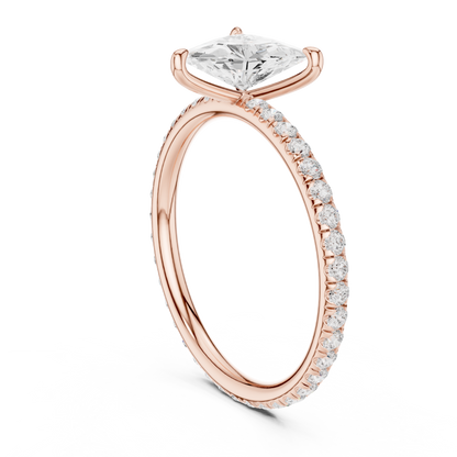 Triangle-Cut Diamond Ring – Rose Gold