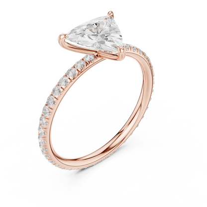 Triangle-Cut Diamond Ring – Rose Gold