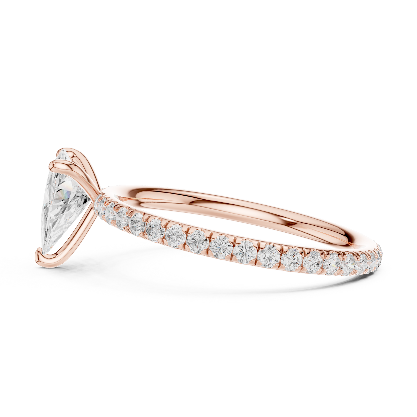 Triangle-Cut Diamond Ring – Rose Gold
