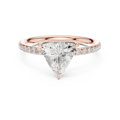 Triangle-Cut Diamond Ring – Rose Gold