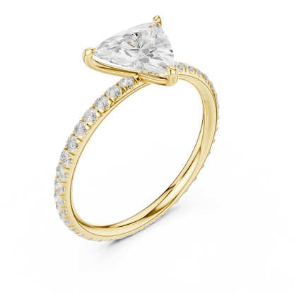 Triangle-Cut Diamond Ring – Rose Gold