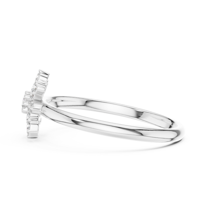 Starburst Floral Diamond Ring in Yellow Gold | Also in Rose Gold, Platinum & 925 Silver