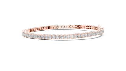 Princess-Cut Diamond Tennis Bracelet in Rose Gold | Also in Yellow Gold, Platinum & Silver