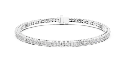 Princess-Cut Diamond Tennis Bracelet in Rose Gold | Also in Yellow Gold, Platinum & Silver