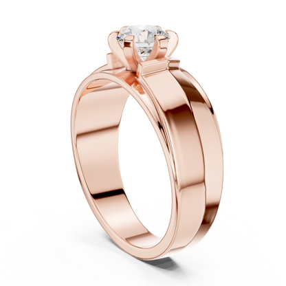 Men’s Solitaire Diamond Ring | Classic 6-Prong Setting Band