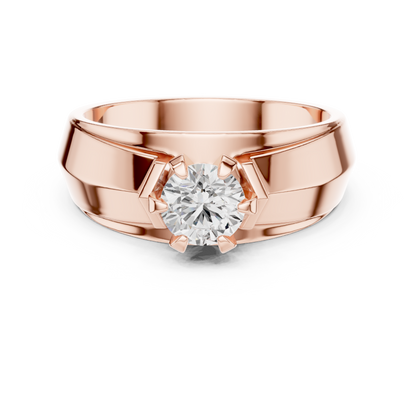 Men’s Solitaire Diamond Ring | Classic 6-Prong Setting Band