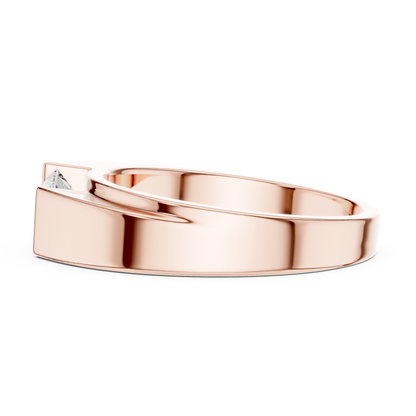 Men’s Modern Channel-Set Solitaire Ring | Sleek Tension Style
