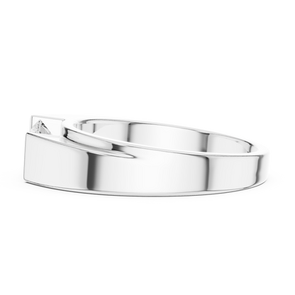 Men’s Modern Channel-Set Solitaire Ring | Sleek Tension Style