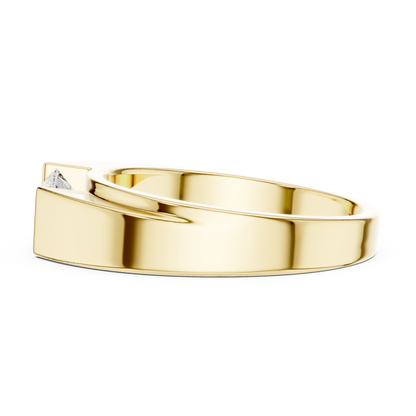Men’s Modern Channel-Set Solitaire Ring | Sleek Tension Style