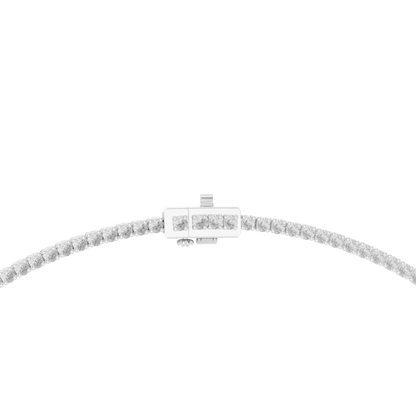 Double Line Diamond Necklace with Pear Drop Pendant – Rose Gold