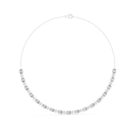 Graduated Mixed-Cut Diamond Necklace – Rose Gold