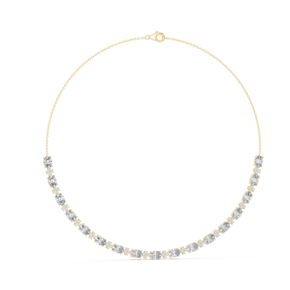 Graduated Mixed-Cut Diamond Necklace – Rose Gold